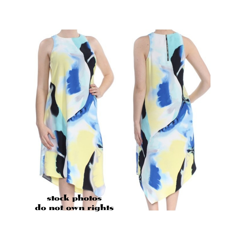 Alfani sleeveless asymmetrical floral dress size 12